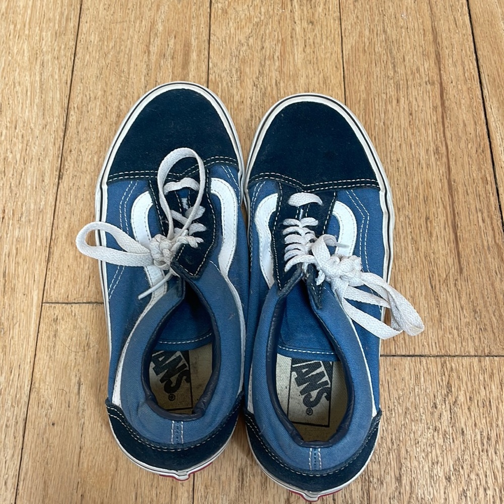 Blue Vans sneakers